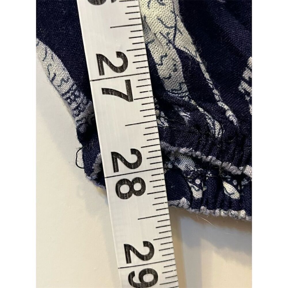Unisex Harem Pants L Blue Geometric Elephant Bohemian Hippie Tapered Earthy Y2K - Picture 9 of 10